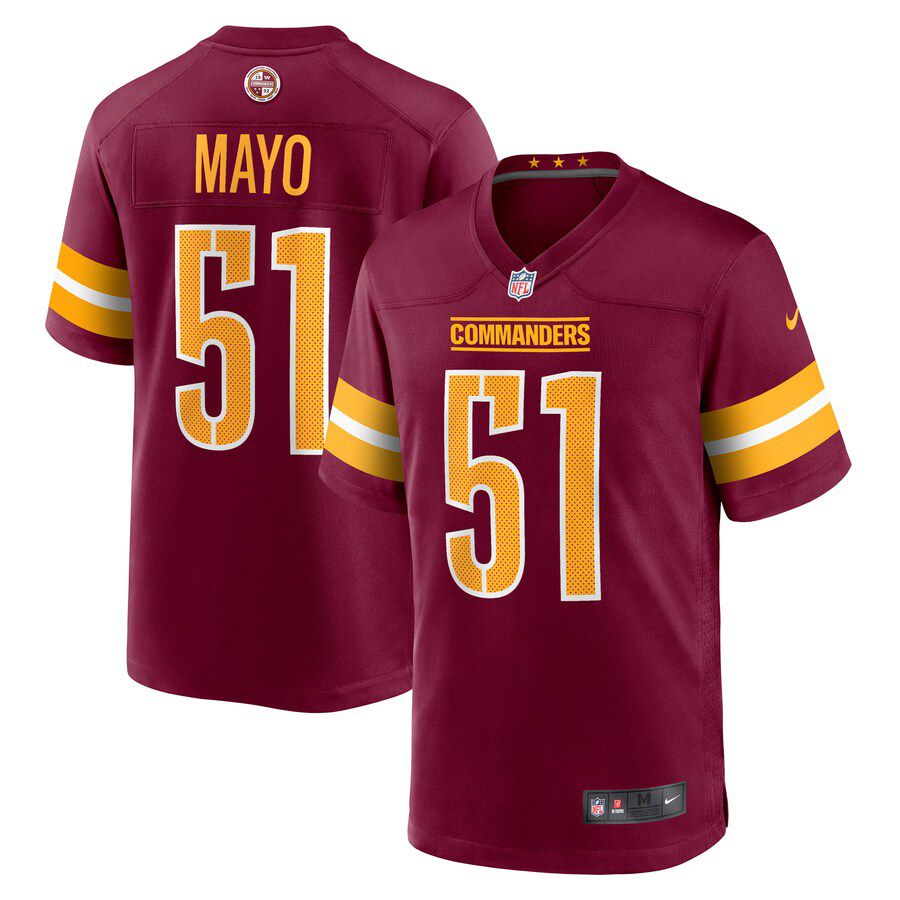 Men Washington Commanders 51 David Mayo Nike Burgundy Game Player NFL Jersey